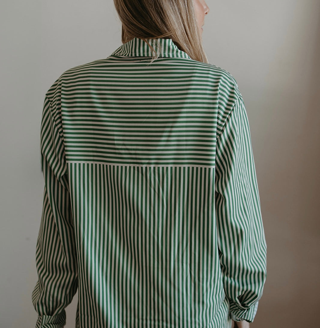 Tennis Green Stripe Shirt