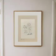 Sister II Matted Fine Art Print - Cream & Charcoal