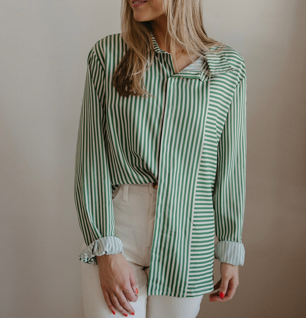 Tennis Green Stripe Shirt