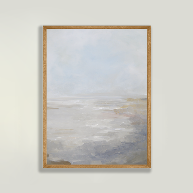 Cloudy Beach Printed Canvas