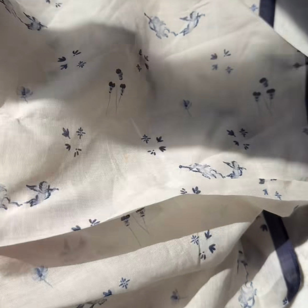 Hand Illustrated Silk Delf Tile Scarf