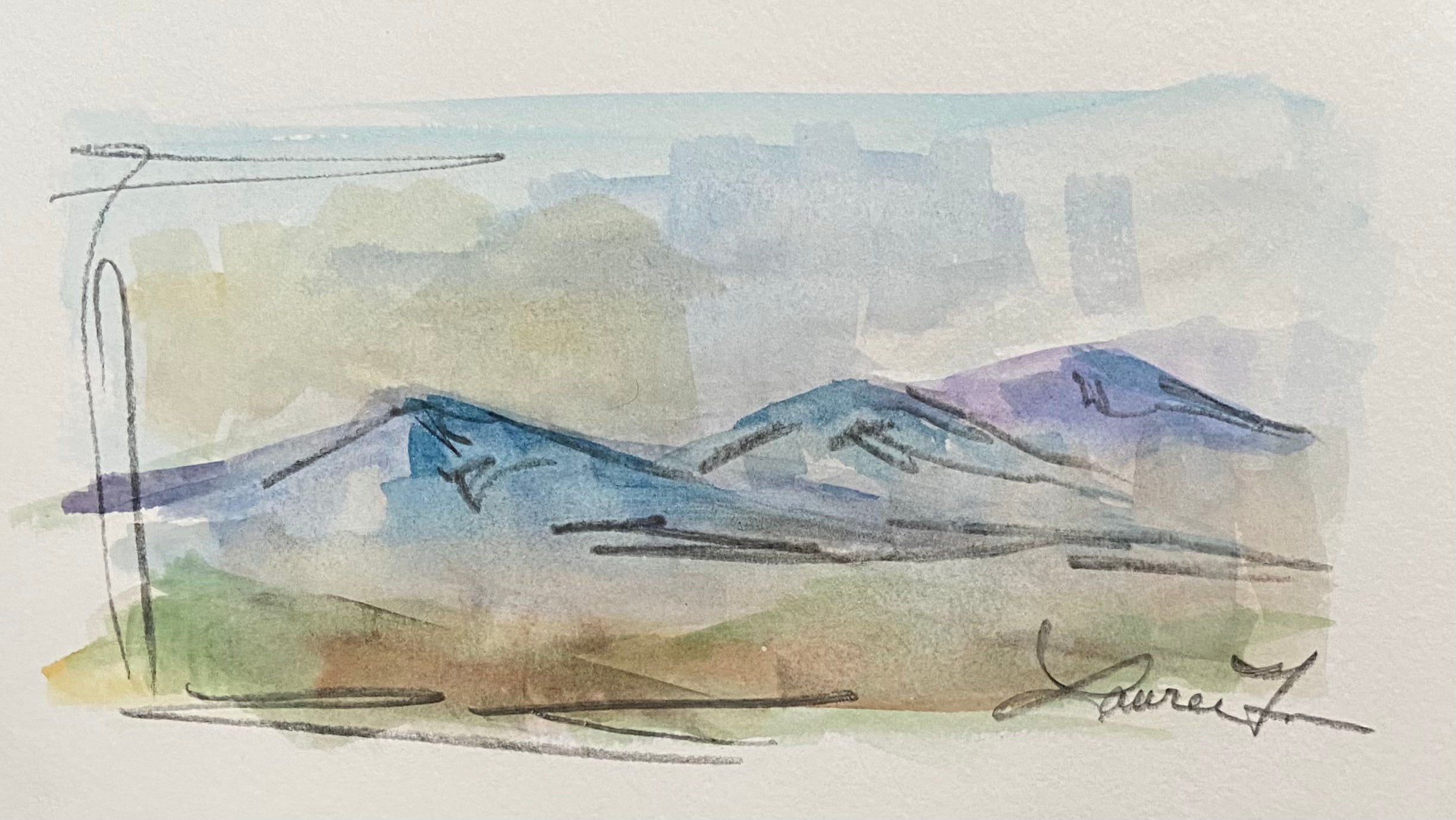 Places Watercolor Landscape Sketch V : Colorado