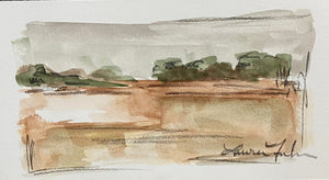 Places Watercolor Landscape Sketch VI : Texas