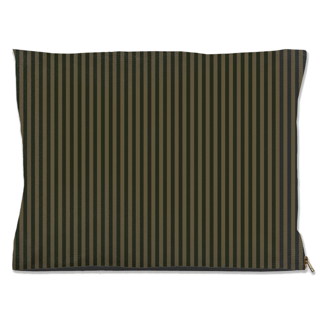 LFD Olive Ticking Stripe Dog Bed