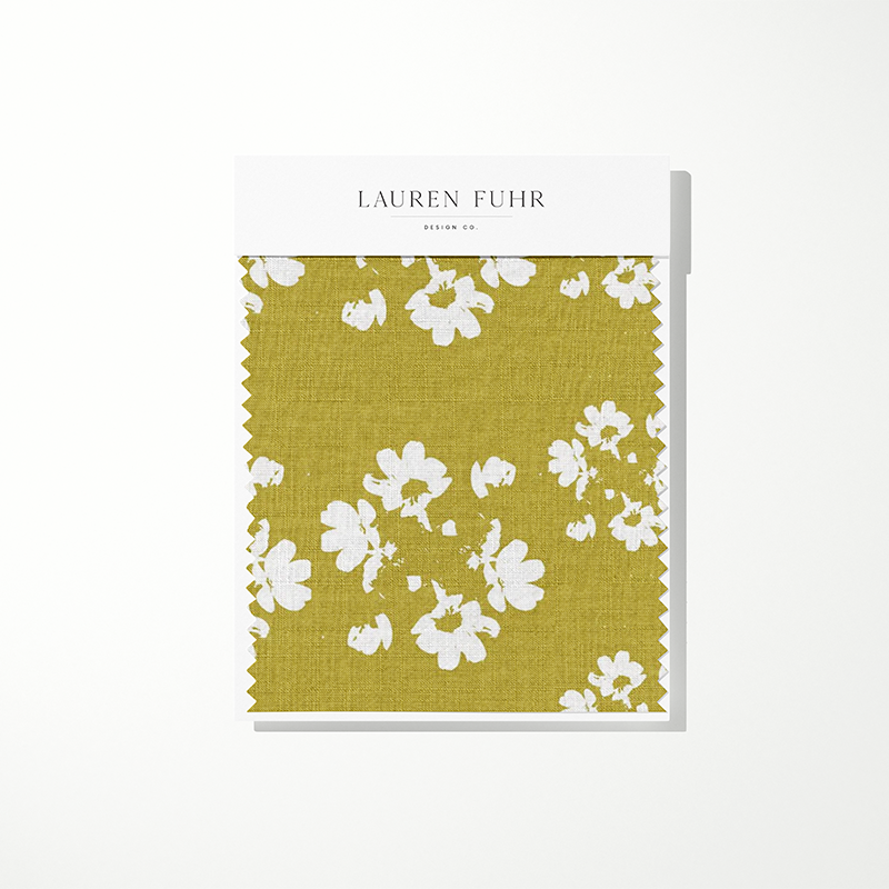 Chartreuse Floral Fabric