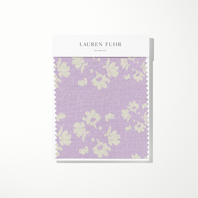 Violet Floral Fabric