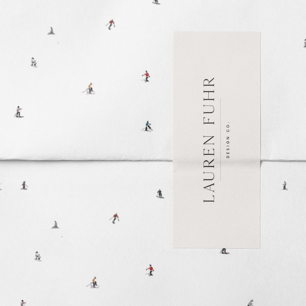 Skiers II Wrapping Paper Roll