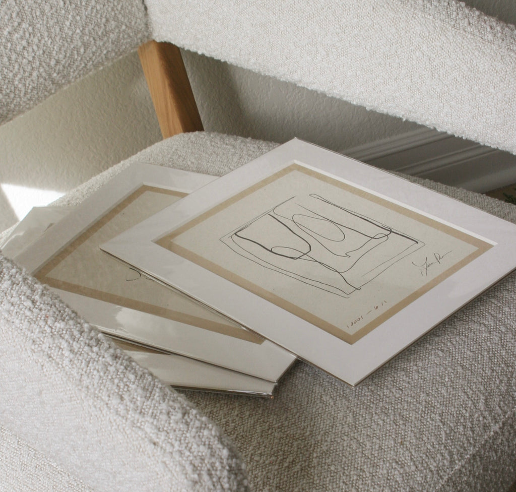 Lines Abstract Matted Fine Art Print