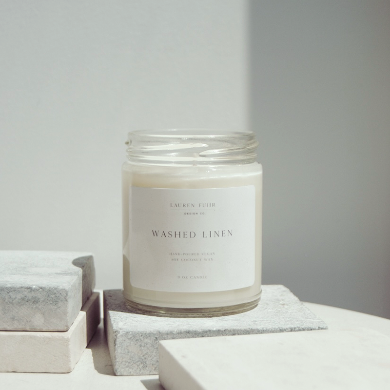 Washed Linen Soy Coconut Wax Candle